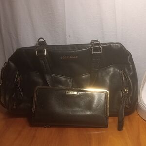 Cole Haan Purse And Wallet Set Black